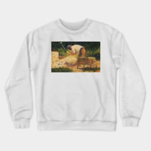 The Stone Breaker by Georges-Pierre Seurat Crewneck Sweatshirt